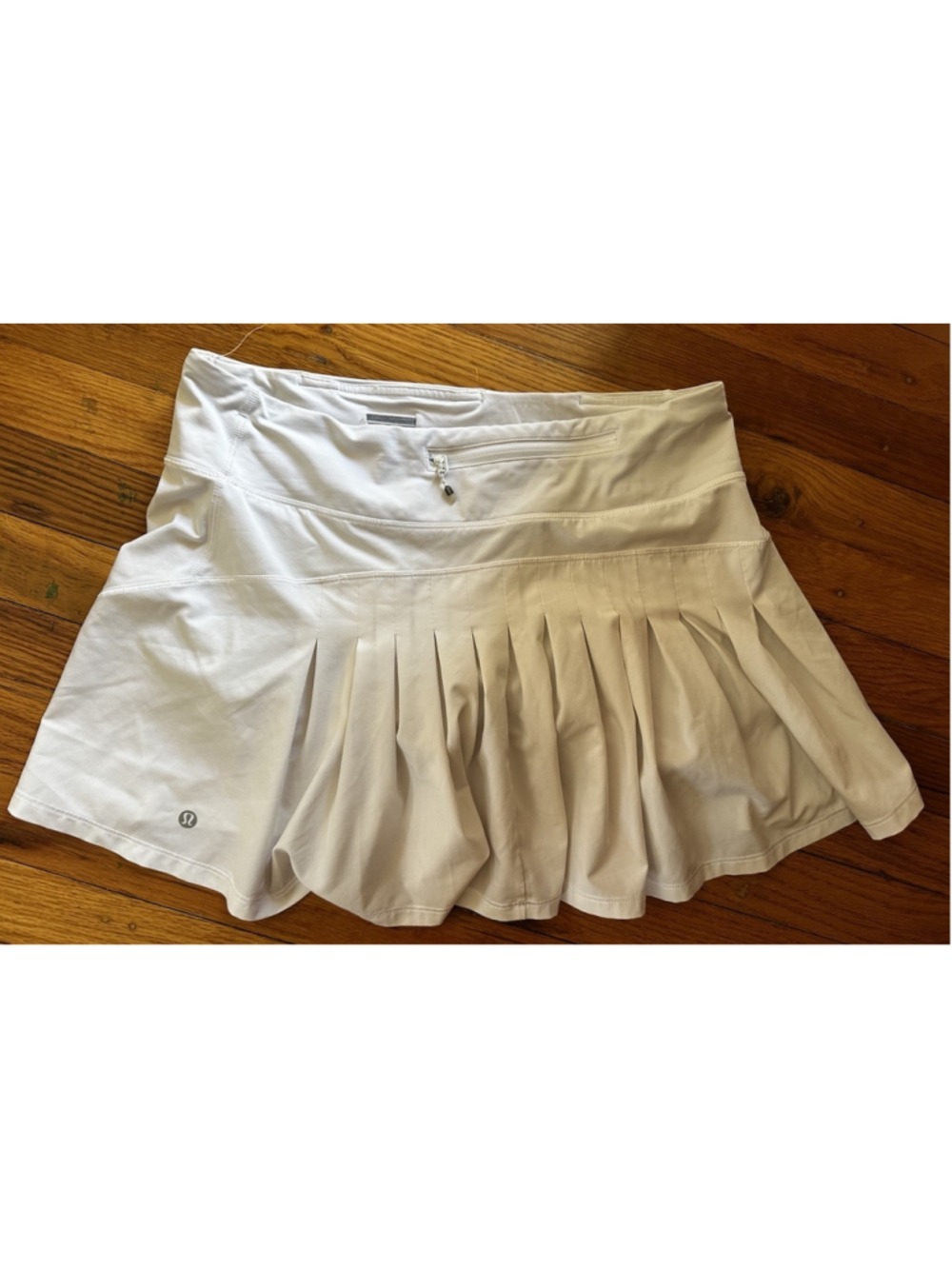 Lululemon Skirt Women 8 White Circuit Breaker Pleated Short Liner Skort Tennis - Picture 4 of 9